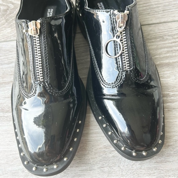 Design Lab Lord & Taylor Remie  Patent Faux Leather Studded Oxford Loafer - Picture 3 of 13